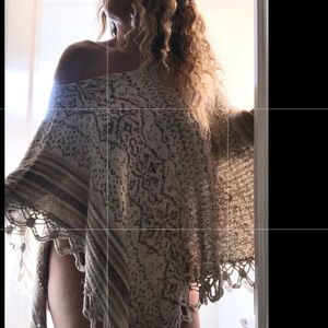 Free people knit poncho